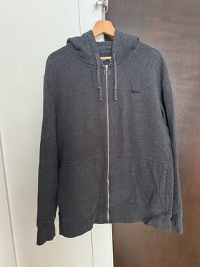 Rapha Charcoal Gray XXL Full-Zip Hoodie